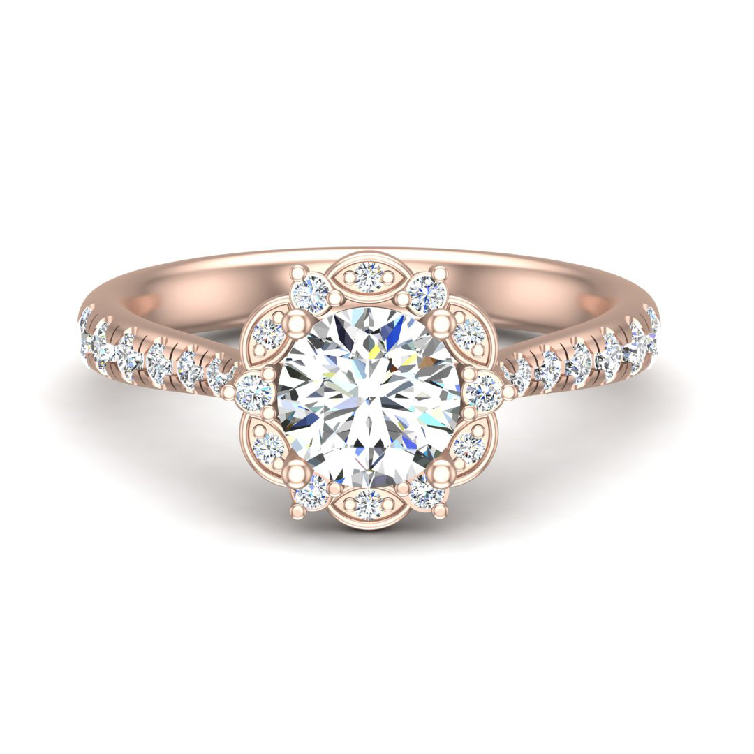 Oaklynn Halo Engagement Ring